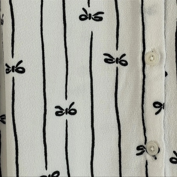 EUC Cooperative Urban Outfitters Bow Tie Button Up Dress Black White (Women’s S) - Picture 12 of 16